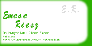 emese riesz business card